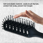 ZEYU Vent Hairbrush for Fast Drying and Detangling, Lightweight Brush - Black