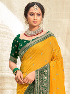 Saree Mall Woven Design Zari Silk Blend Sarees