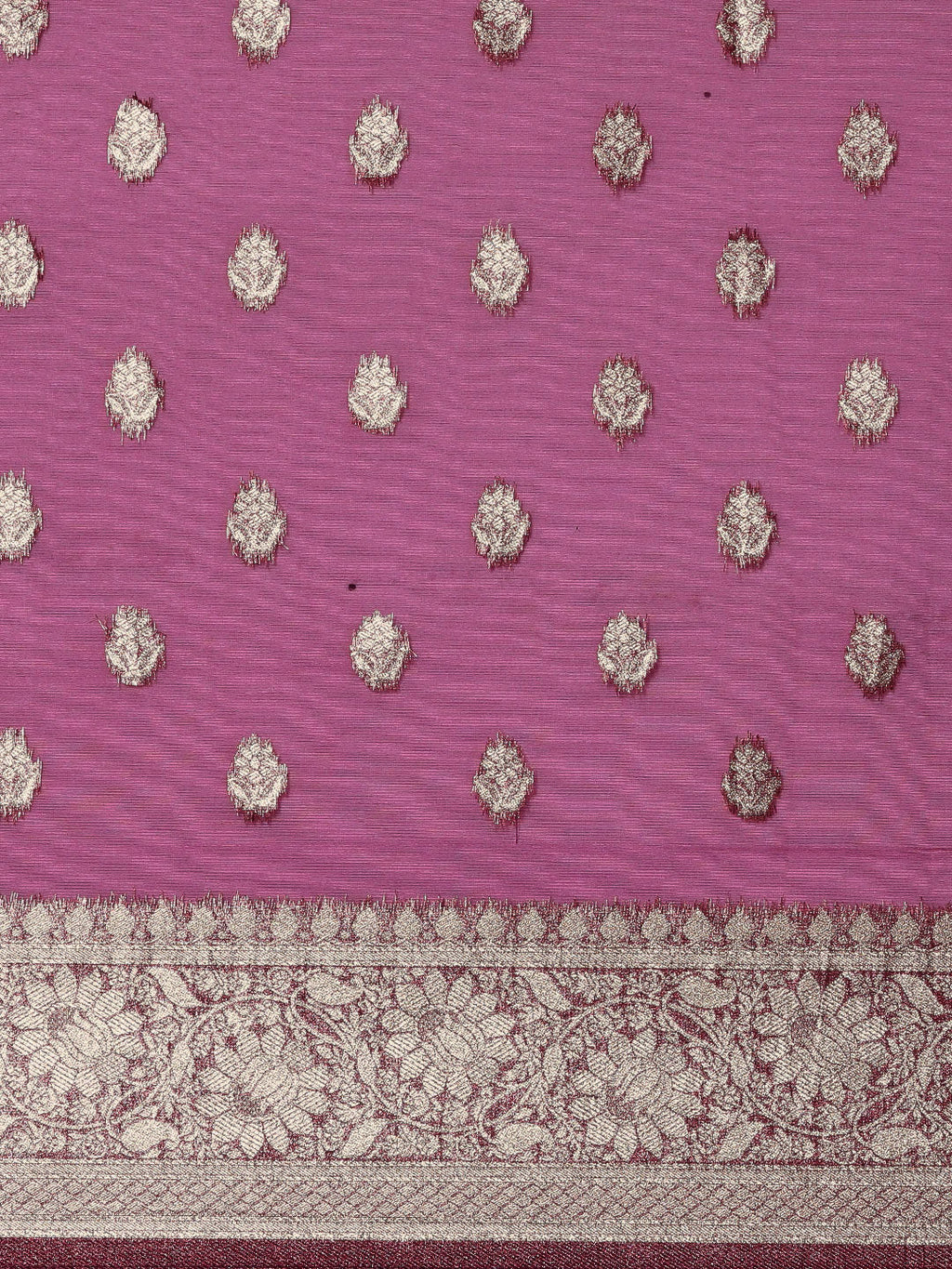 Saree Mall Magenta Ethnic Motifs Zari Organza Banarasi Saree - Distacart