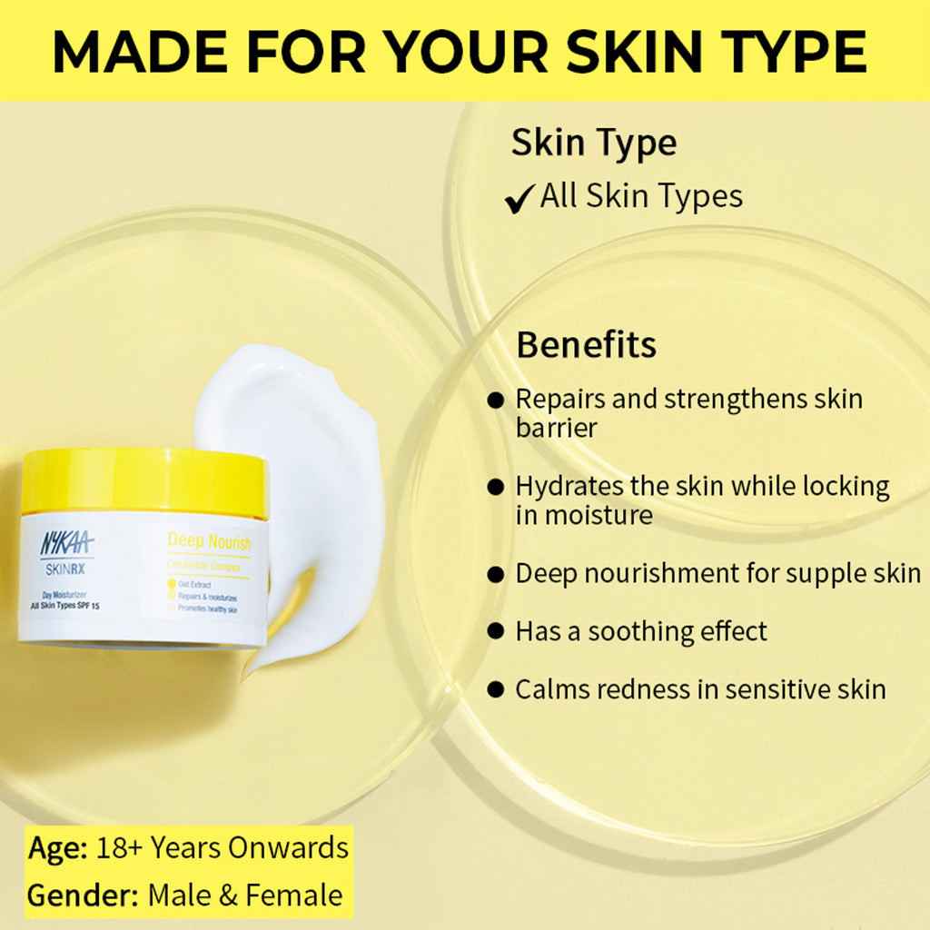 Nykaa SkinRX Ceramide Barrier Repair Face Moisturizer with SPF 15- All Skin Types