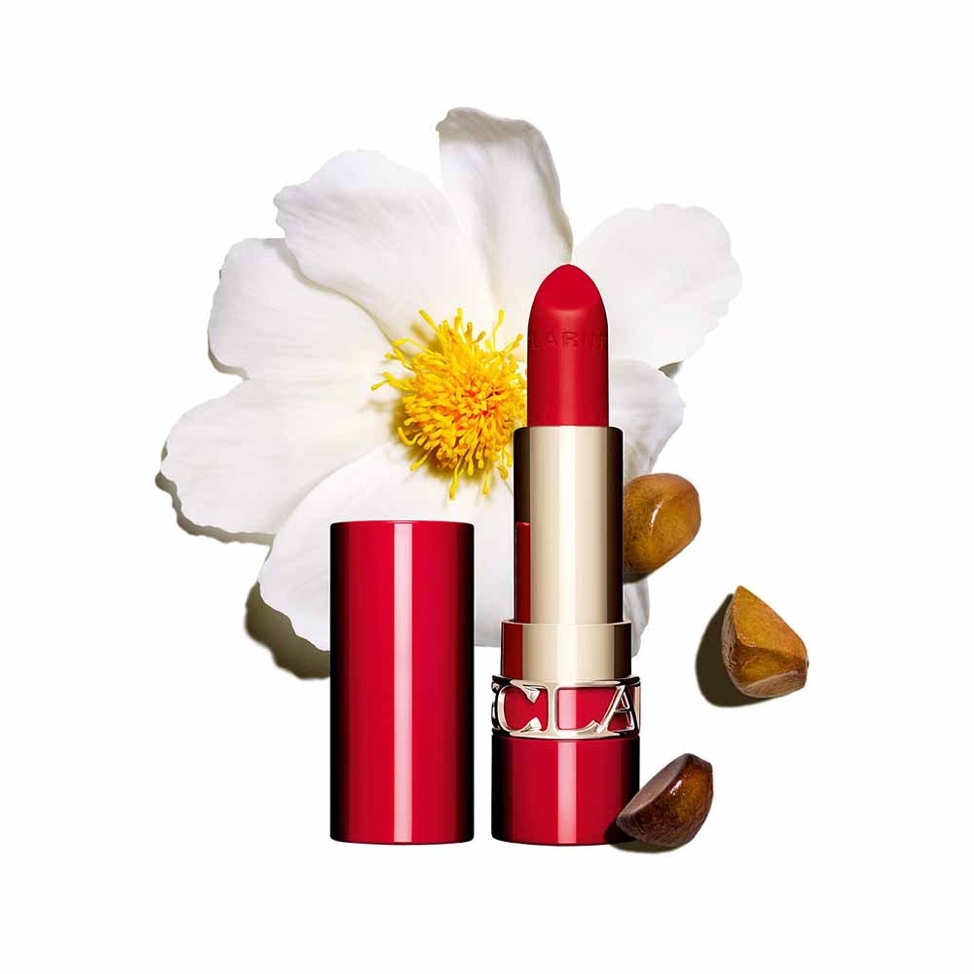 Clarins Joli Rouge Velvet Lipstick - 792V Poppy - Distacart