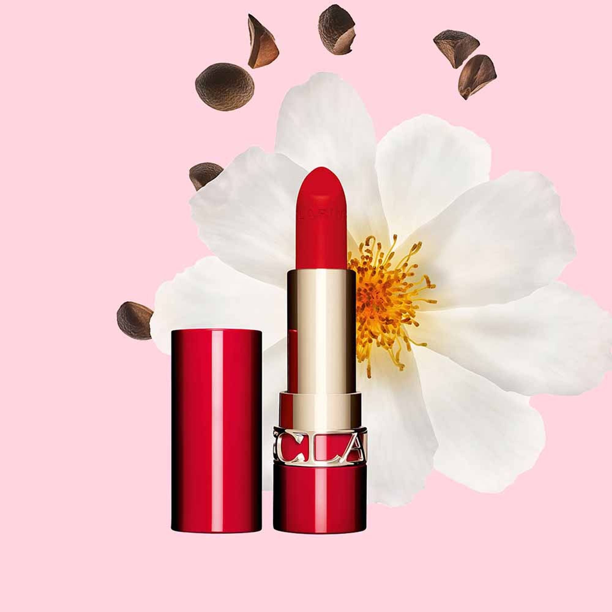 Clarins Joli Rouge Velvet Lipstick - 792V Poppy - Distacart