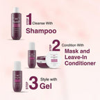 Bare Anatomy Curl Defining Kit (Shampoo + Mask + Leave In Conditioner + Gel)