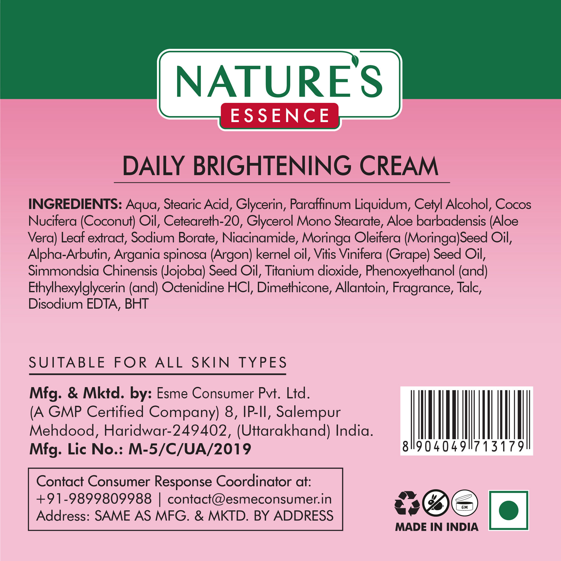 Nature's Essence Facialist Daily Brightening Cream