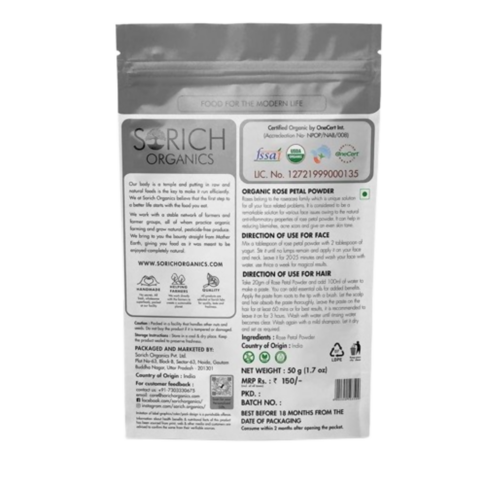 Sorich Organics Rose Petal Powder - Distacart