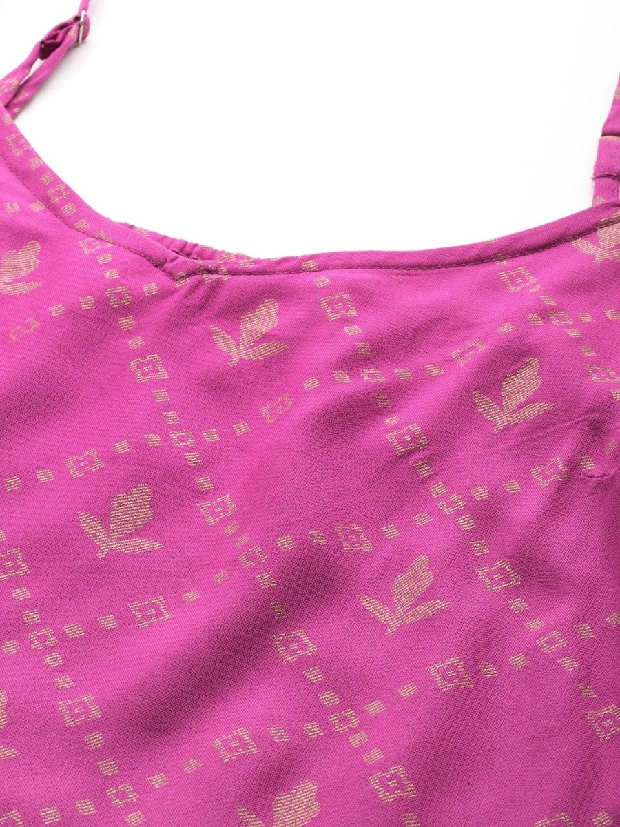 All About You Foil Printed Regular Kurta with Palazzos