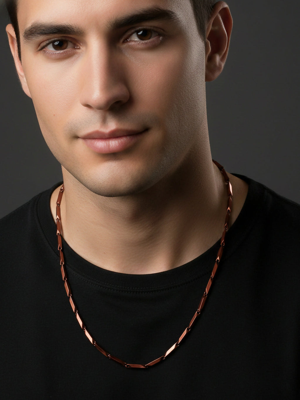 NVR Men's Handcrafted Maroon Rhodium Plated Chain - Distacart