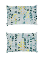 Story@home Arena Grey & Blue Floral Printed 180 TC Bedsheet & Pillow Covers - Distacart