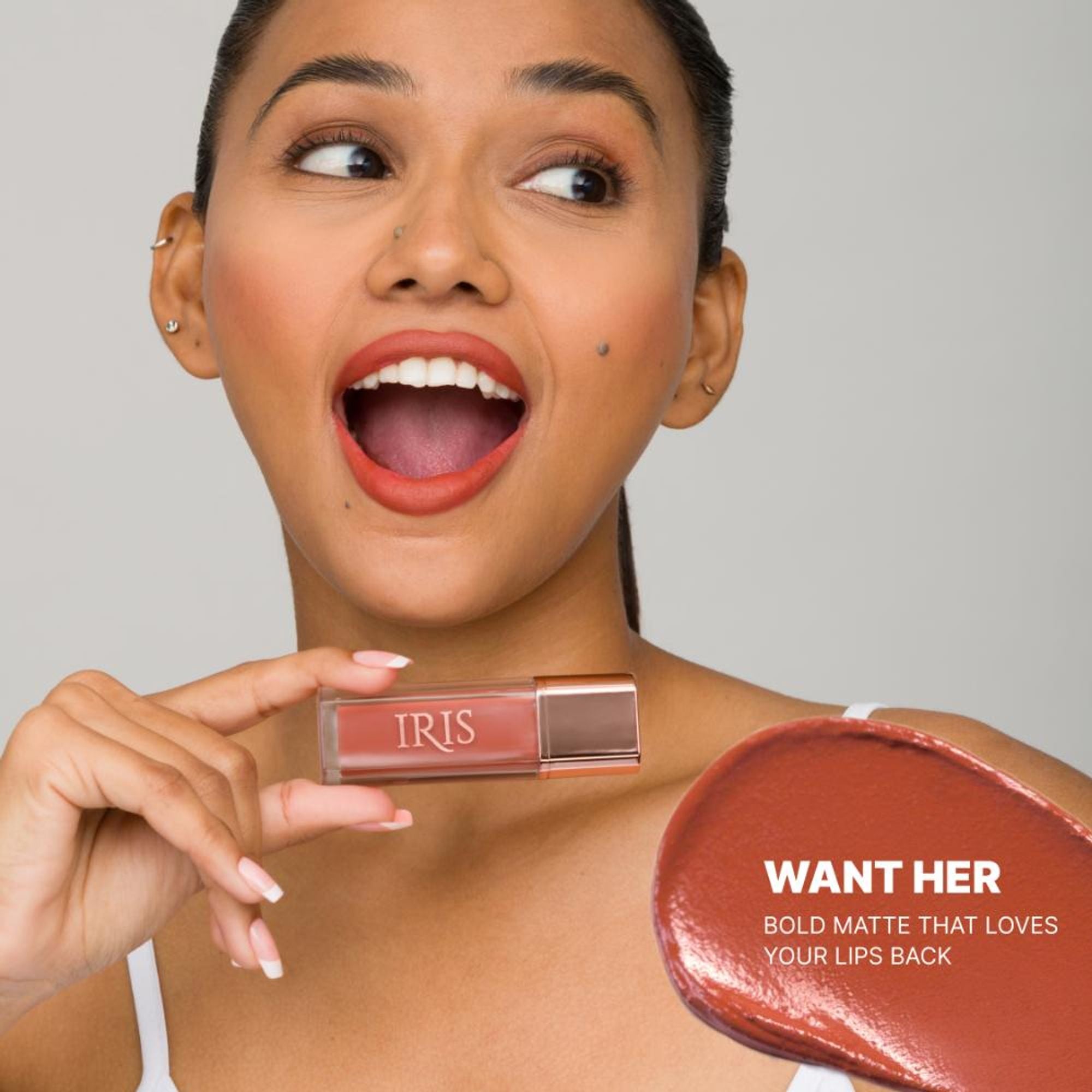 IRIS COSMETICS Matte Made Her Do It Liquid Lipstick - Warm Terracotta