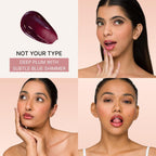 IRIS COSMETICS Talk Glossy To Me! Shimmer Lip Gloss - Deep Plum With Subtle Blue