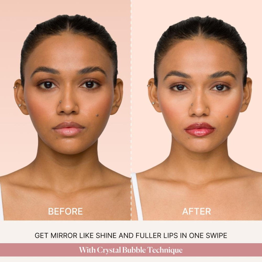 IRIS COSMETICS Talk Glossy To Me! Shimmer Lip Gloss - Deep Plum With Subtle Blue