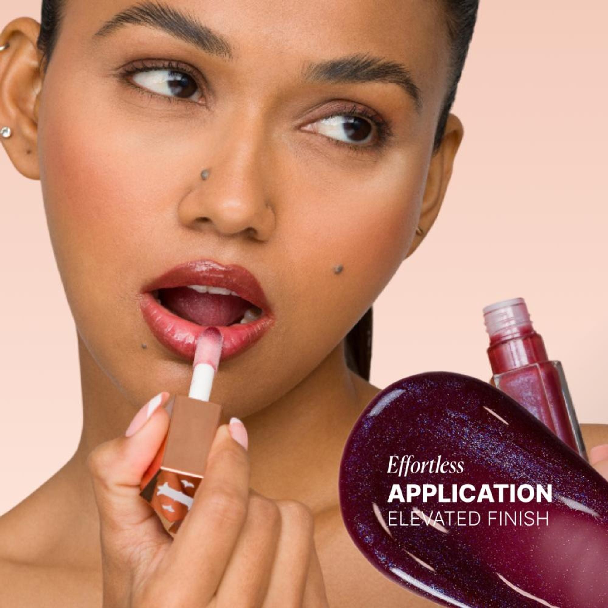 IRIS COSMETICS Talk Glossy To Me! Shimmer Lip Gloss - Deep Plum With Subtle Blue