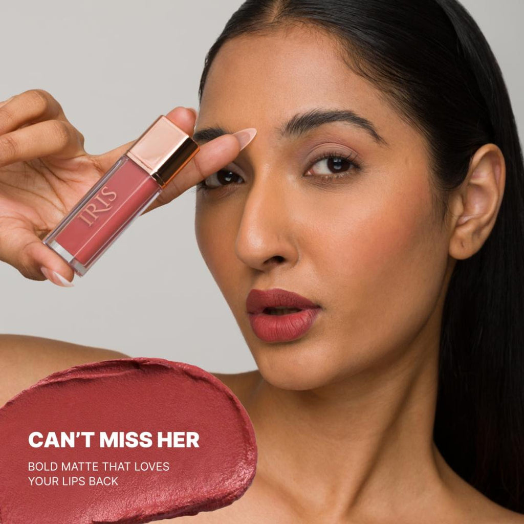 IRIS COSMETICS Matte Made Her Do It Liquid Lipstick - Warm Cinnamon Brown