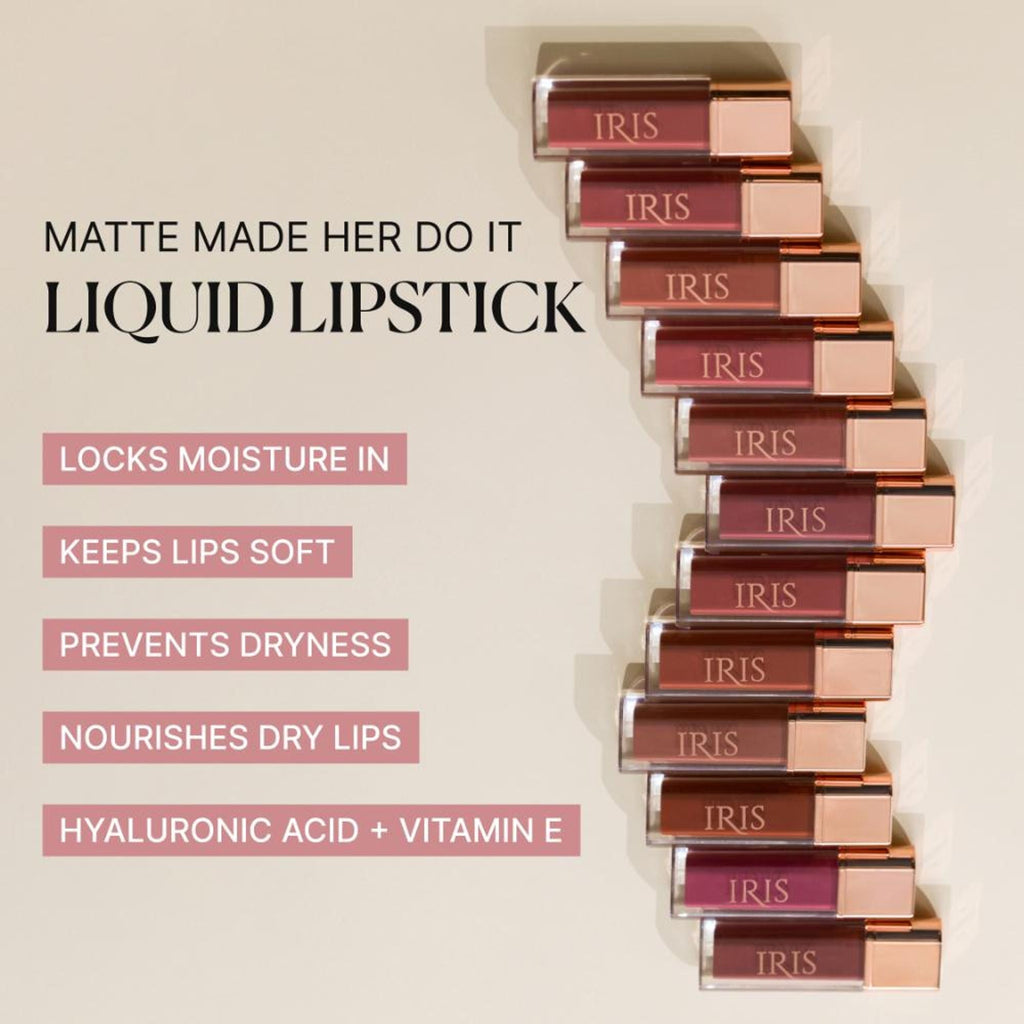 IRIS COSMETICS Matte Made Her Do It Liquid Lipstick - Rusty Brown
