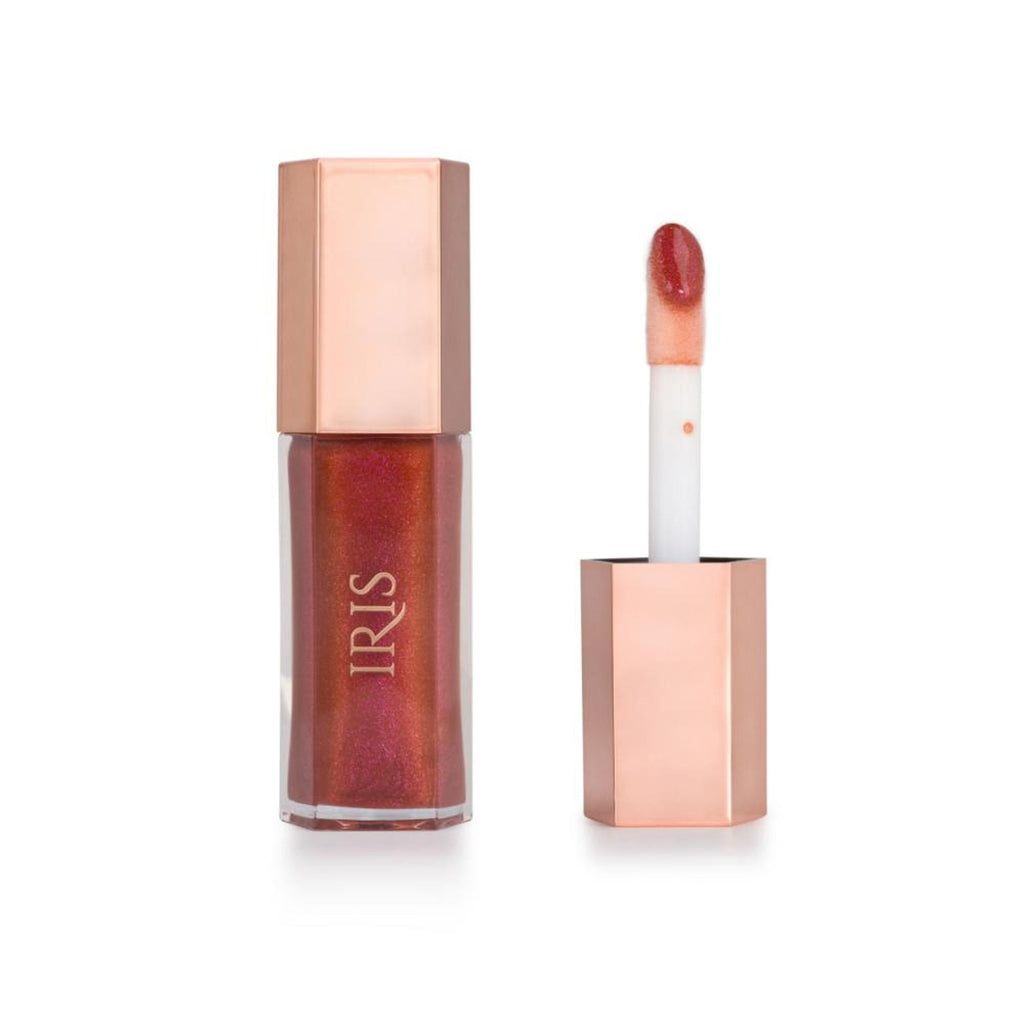 IRIS COSMETICS Talk Glossy To Me! Shimmer Lip Gloss - Brown With Pink - Purple