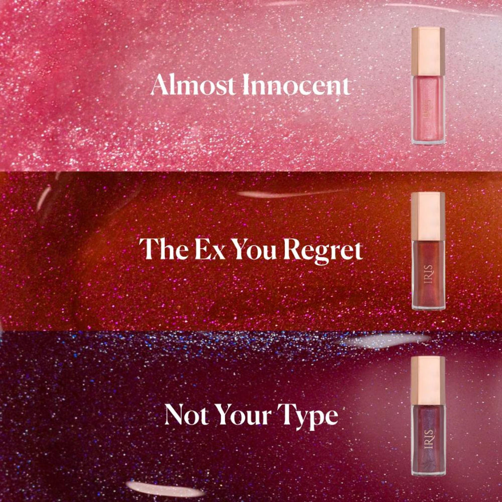 IRIS COSMETICS Talk Glossy To Me! Shimmer Lip Gloss - Brown With Pink - Purple