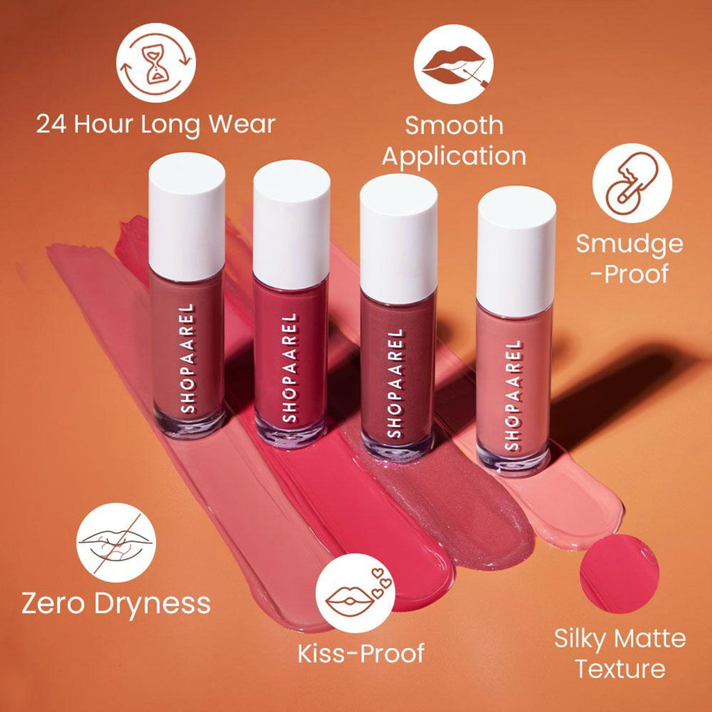 Shopaarel Silky Matte Gloss Liquid Lipstick - Doll-14