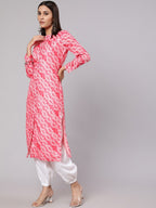 Aks Floral Printed Straight Kurta