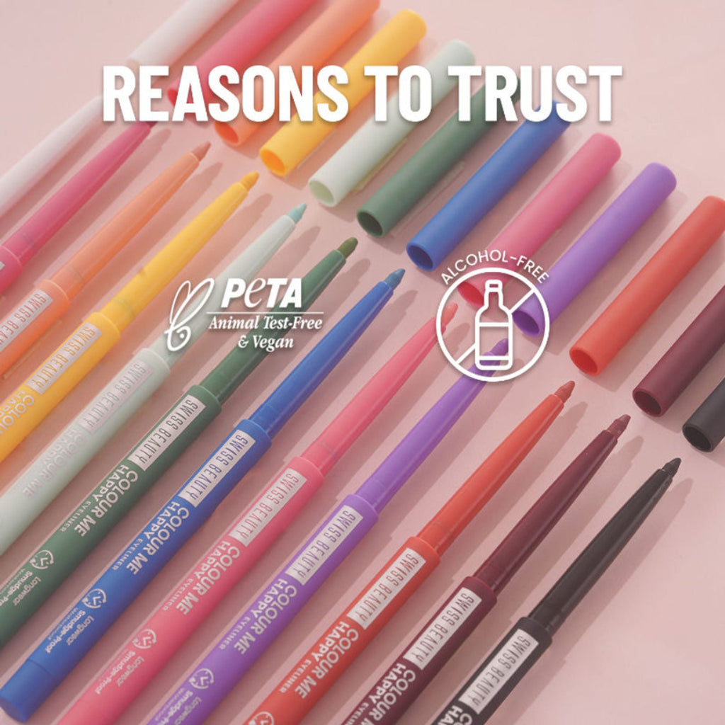 Swiss Beauty Colour Me Happy Eyeliner - Purple Aster - Distacart