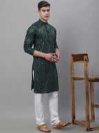 Sojanya Band Collar Sequined Pure Cotton Kurta