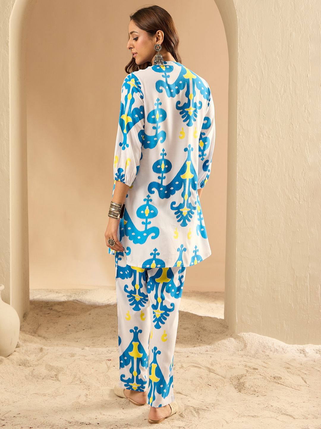 Indo Era Women Printed Regular Kurti with Trousers - Distacart