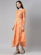 Souchii Chiffon Midi Dress - Distacart