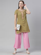 Souchii Women Pink Knitted Palazzos - Distacart