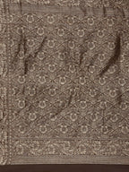 Saree Mall Brown Floral Linen Blend Banarasi Saree - Distacart