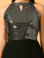 Myshka Women's Black Empire Party Dress - Distacart