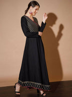 Myshka Women Black Solid Kurtas - Distacart