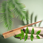 KINDED Handmade Oil Treated Wooden Hair Comb   Neem Wood NW09, Regular Tooth Tail Comb