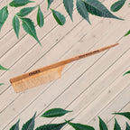 KINDED Handmade Oil Treated Wooden Hair Comb   Neem Wood NW09, Regular Tooth Tail Comb