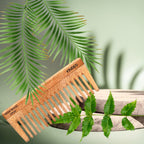 KINDED Handmade Oil Treated Wooden Hair Comb   Neem Wood NW39, Wide Tooth