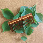 KINDED Handmade Oil Treated Wooden Hair Comb   Sheesham Rose Wood RW105, Wide Tooth