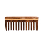 KINDED Handmade Oil Treated Wooden Hair Comb   Sheesham Rose Wood RW105, Wide Tooth