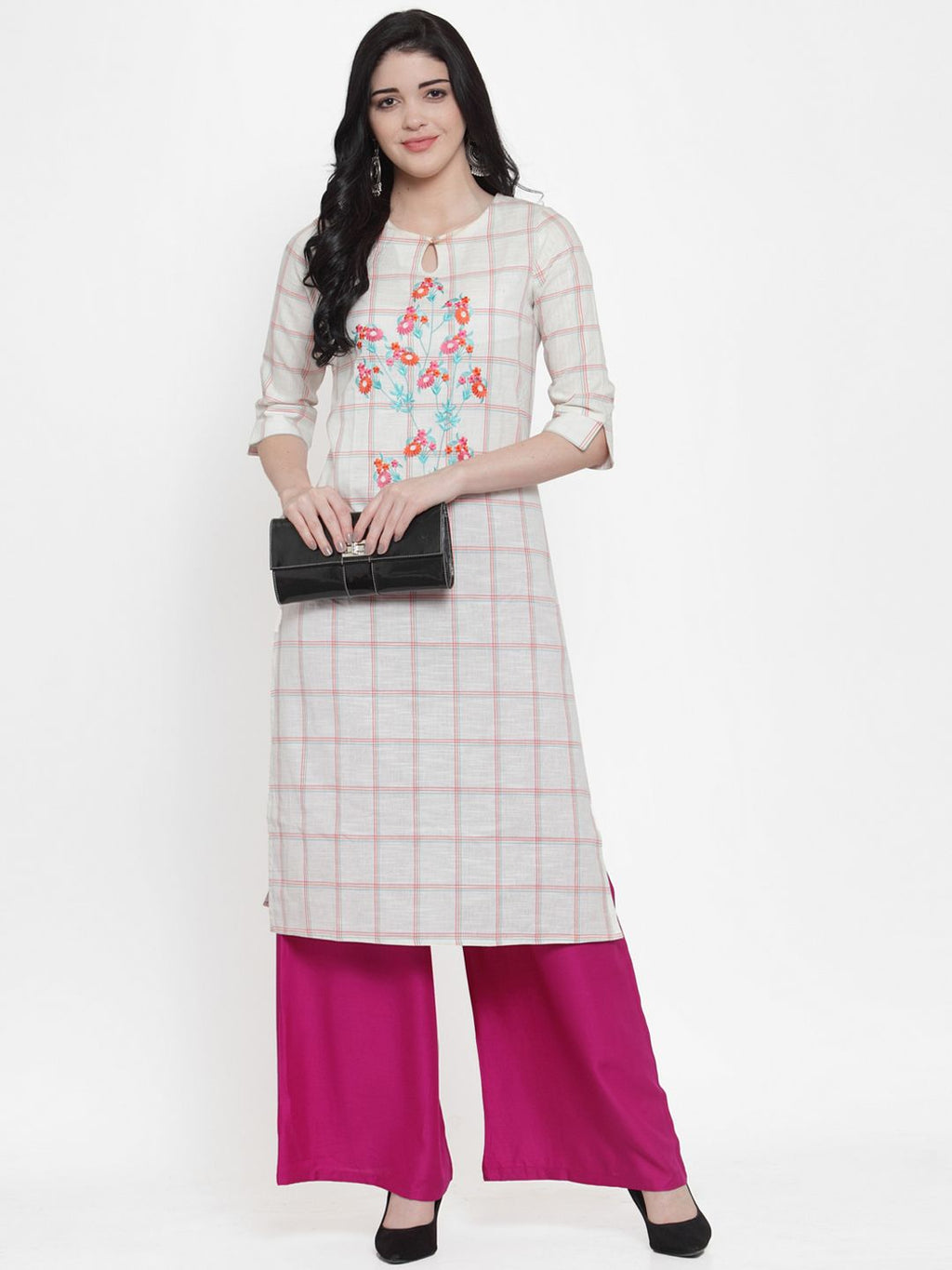 TAG 7 Women Pack of 2 Solid Flared Palazzos