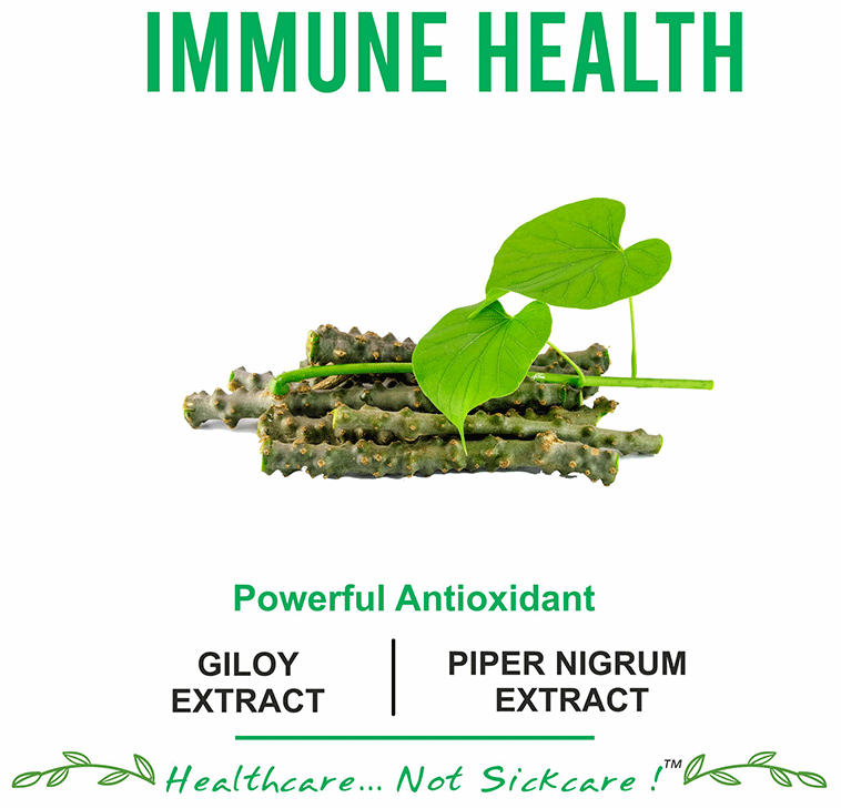 Bliss Welness Immune Health Giloy Biopiperine Veg Tablet