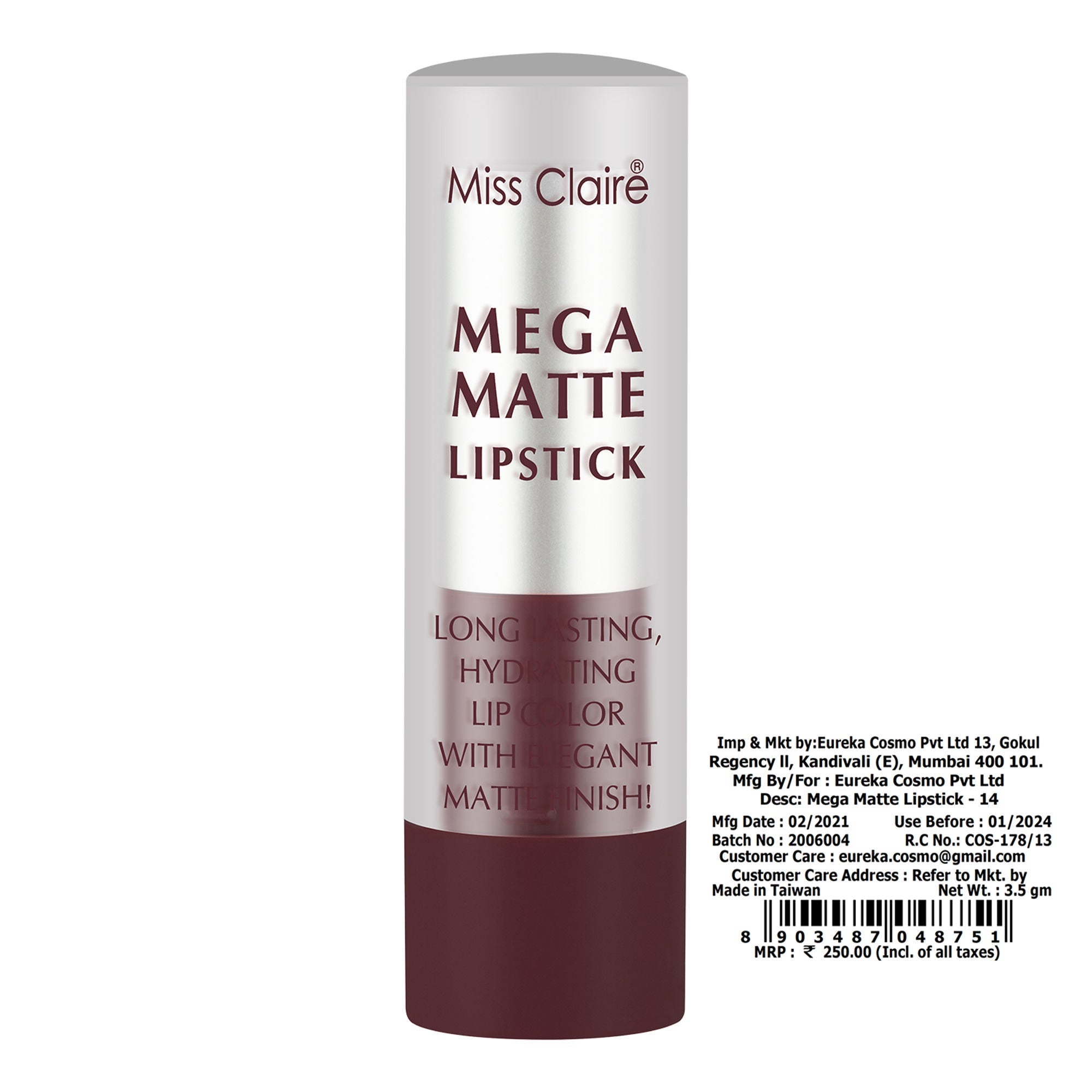 Miss Claire Mega Matte Lipstick - 14 - Distacart