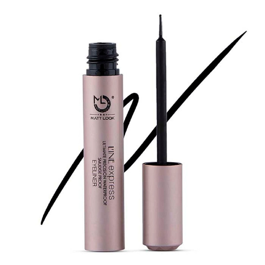 Matt Look Line Express Ultimate Precision Waterproof Smudge Proof Eyeliner - Black