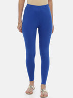 Souchii Navy Blue Solid Slim-Fit Ankle-Length Leggings - Distacart