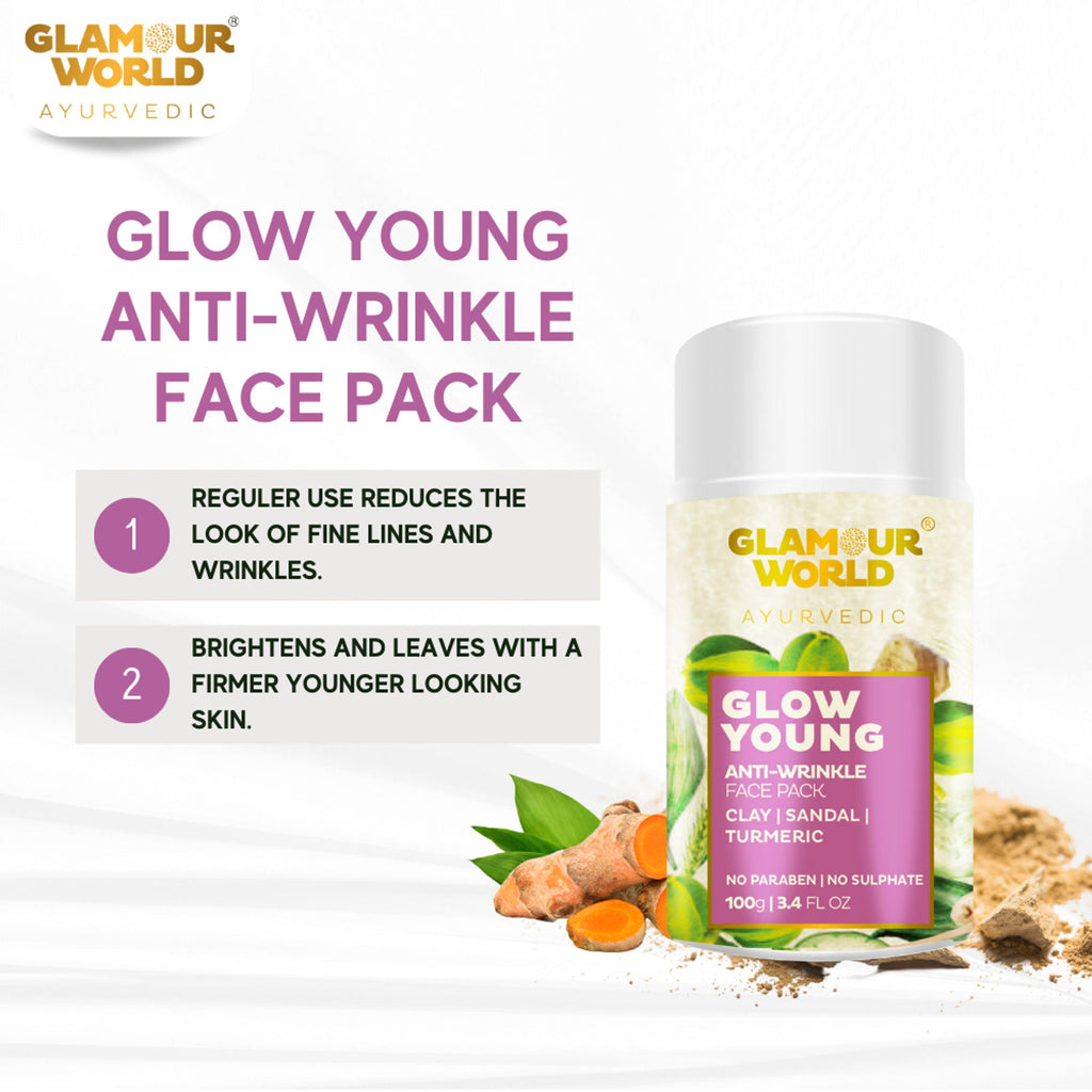 GLAMOUR WORLD AYURVEDIC Glow Young Anti Wrinkle Face Mask