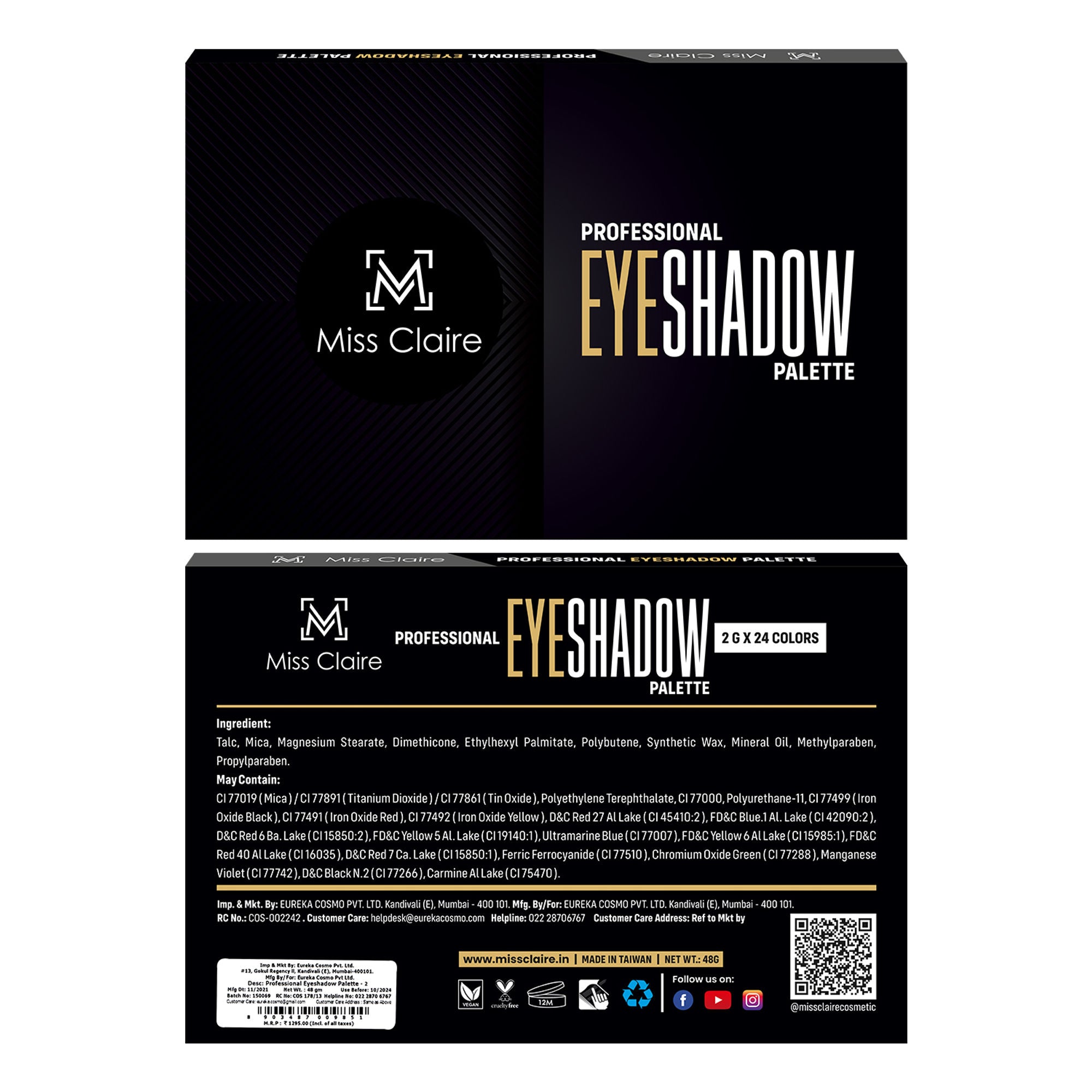 Miss Claire Professional Eyeshadow Palette - 2