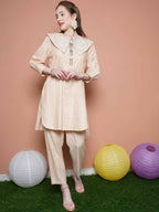 Women Republic Beige Striped Kurta Set - Distacart