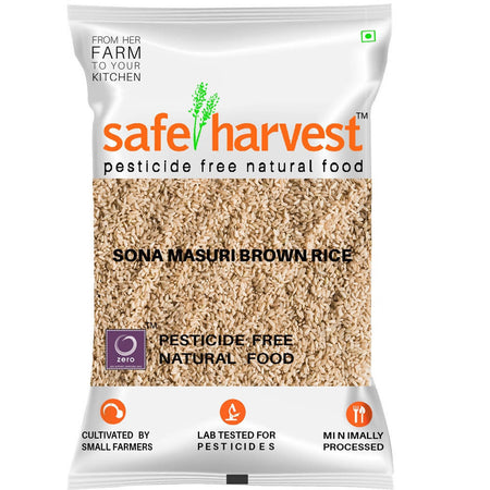 Safe Harvest Sona Masuri Unpolished Brown Rice