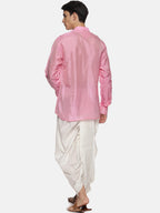 Sethukrishna Mens Pink Kurta with Dhoti Pants - Distacart