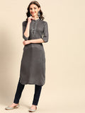Sangria Yoke Design Mirror Work Kurta