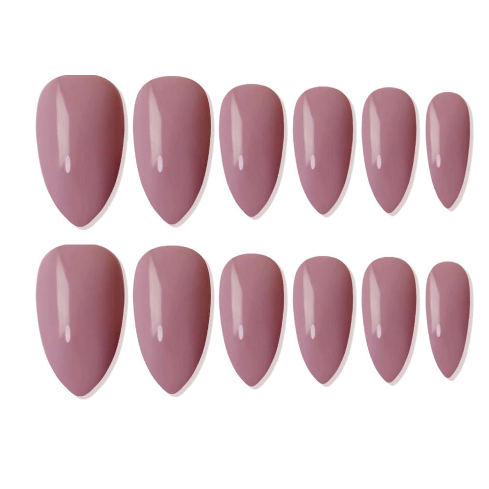 shills professional reusable press on nails almond spn640