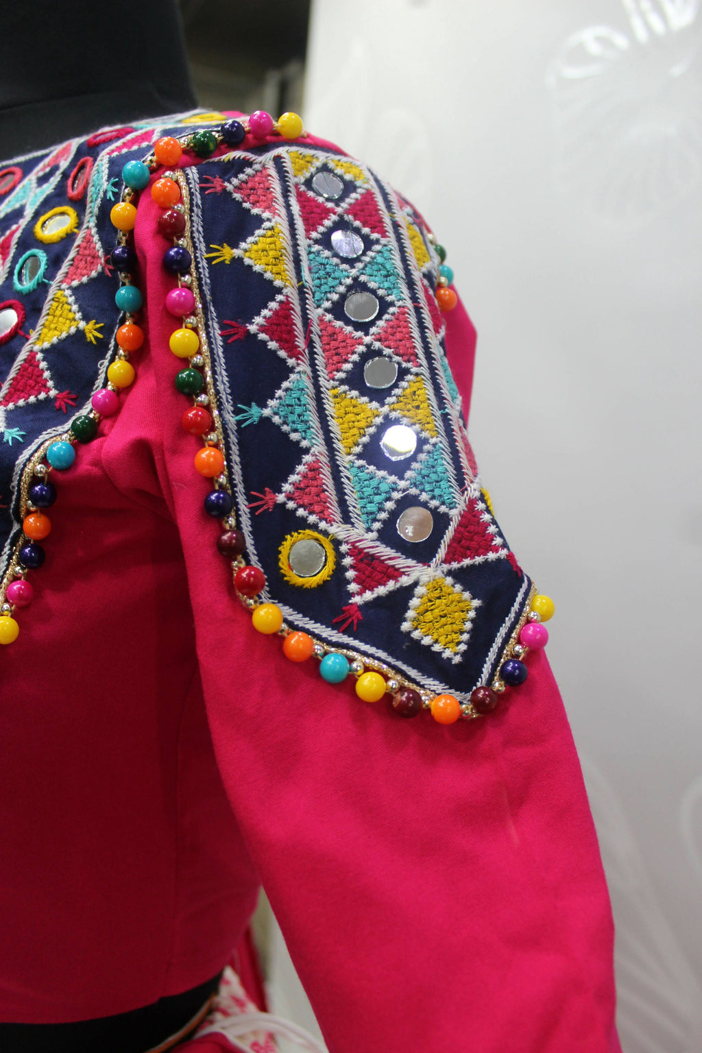 White Rayon Thread Embroidered Navratri Lehenga Choli with Dupatta - Raas