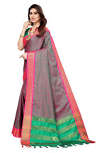 Vamika Weaving Grey Cotton Silk Saree - Distacart
