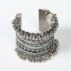 Mominos Fashion Joharkamal Oxidised Silver-Plated Ghungroo Handcraft Bracelet - Design 025 - Distacart